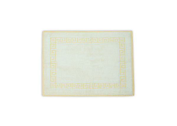 Soft Gold Border Bath Mat