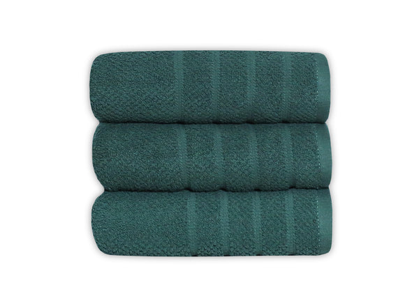 Deep Forest Grid Bath Towel