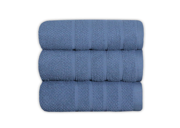 Dusty Blue Grid Bath Towel