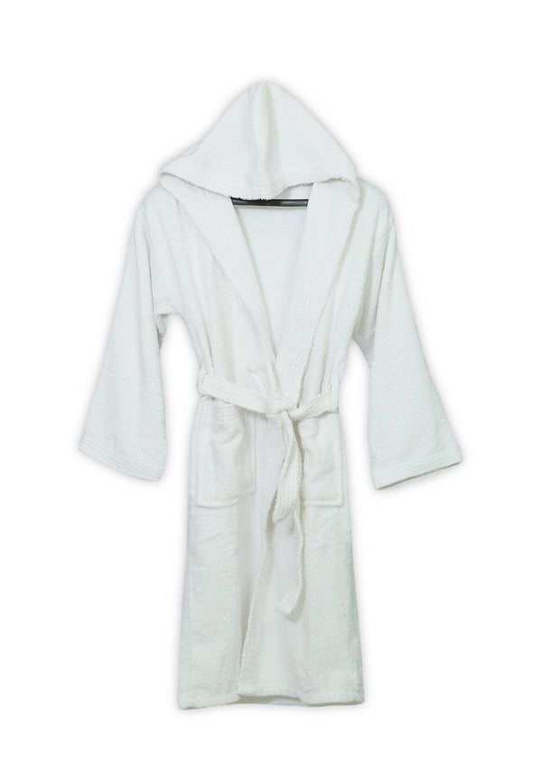 Cozy Grey Hooded Bathrobe