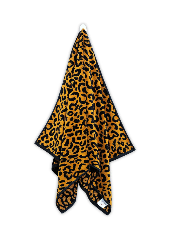 Midnight Leopard Bath Towel