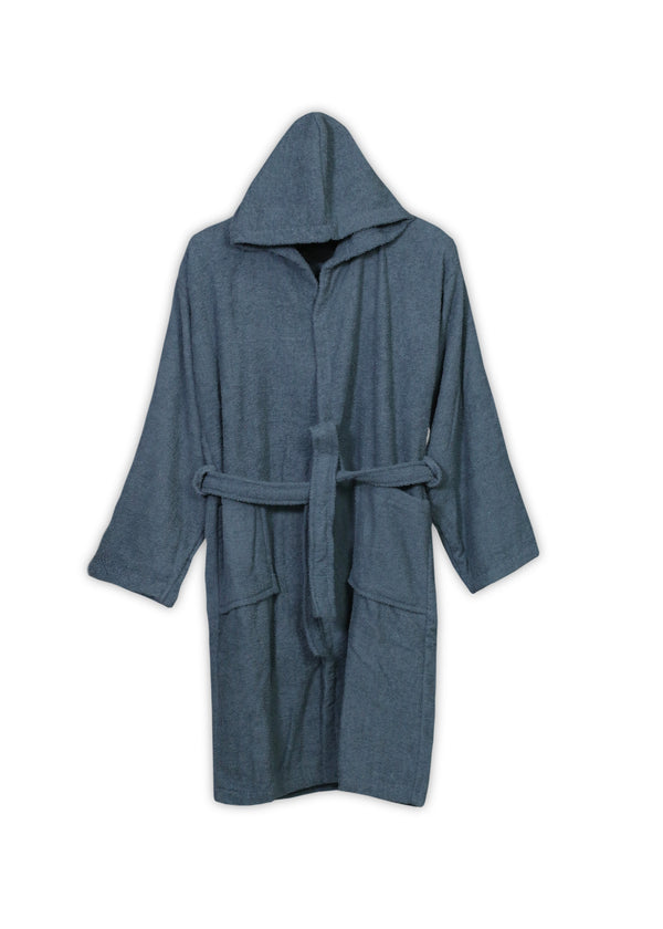 Charcoal Slate Hooded Bathrobe