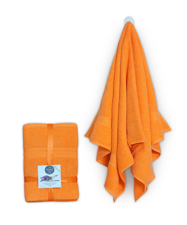Tangerine Glow Luxe Bath Towel